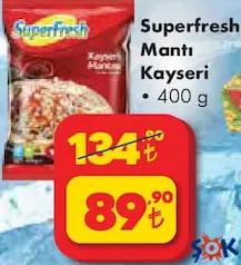 SUPERFRESH MANTI KAYSERİ 400 G fiyat ve kampanya bilgisi